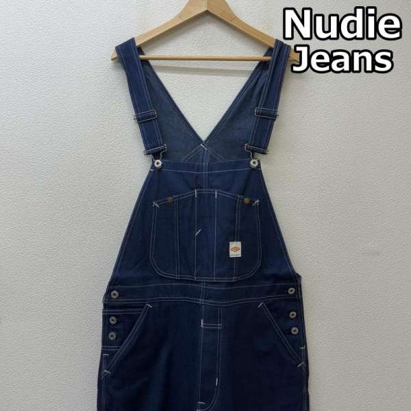 ヌーディージーンズ Kevin Dungarees UD ケビン ダンガリーズ デニム オーバーオール つなぎ インディゴ メンズ L【USED】【古着】【中古】10141435