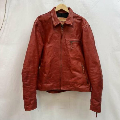 古着 天神ワークス SINGLE COLLAR JACKET JS01 レザー シングル 希少サイズ メンズ 48【USED】【古着】【中古】10142247 古着 天神ワークス SINGLE COLLAR JACKET JS01 レザー シングル 希少サイズ メンズ 48【USED】【古着】【中古】10142247