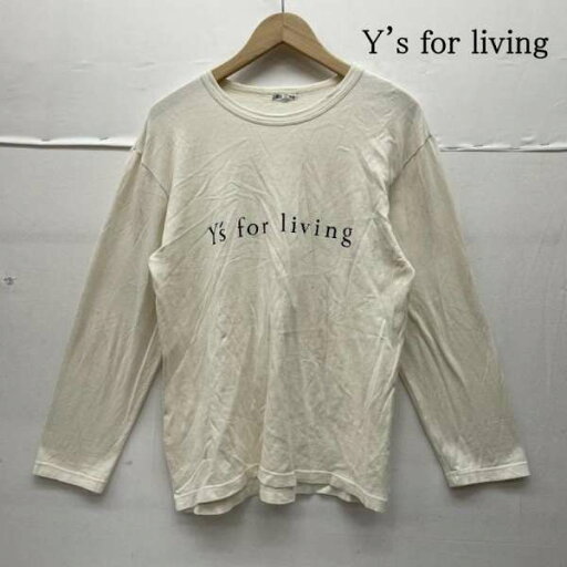 ワイズフォーリビング ロンT 長袖 Tシャツ クルーネック ロゴ プリント カットソー メンズ M【USED】【古着】【中古】10142263 ワイズフォーリビング ロンT 長袖 Tシャツ クルーネック ロゴ プリント カットソー メンズ M【USED】【古着】【中古】10142263