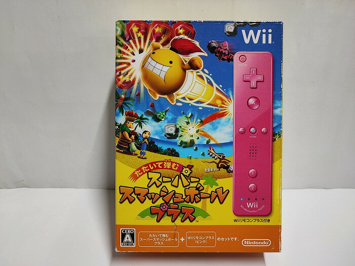 Rakuten - 訳あり　未確認　Wii　たたいて弾む スーパースマッシュボール・プラス　( Wiiリモコンプラス (ピンク) 付き)　/DN
