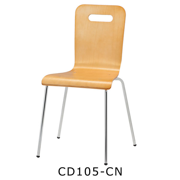 リフレッシュ・ダイニングチェア ナチュラル合板 【1脚】 休憩 食堂 ミーティングチェア 会議イス 会議椅子 パイプ椅子 パイプイス プライウッドチェア スチー...