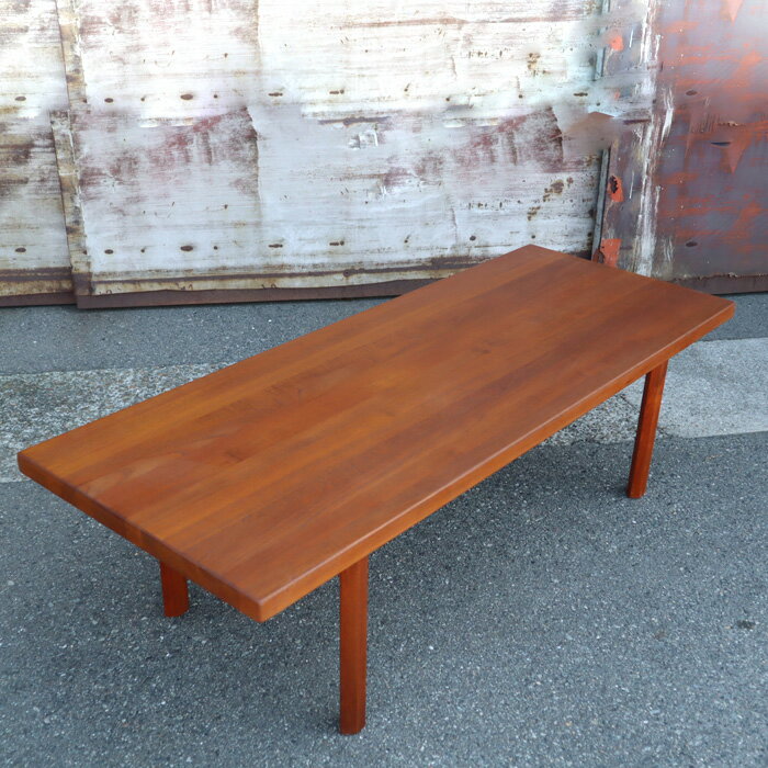 【北欧ヴィンテージ】【デンマーク】【中古】【展示店：神戸和田岬】コーヒーテーブル -teak coffee table センターテーブル 　チーク　ローテーブル Denmark ソファ リビング　カフェ　ソファテーブル　Illum Wikkelso