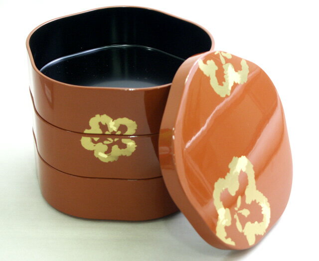 楽天市場】三段重箱 松竹梅沈金の通販