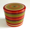 重箱 2段 入子 独楽文様|お正月・おせちにモダンな木製漆塗りのお重箱(お弁当箱) 漆器 FC4-10