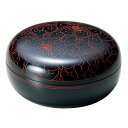 菓子器 朱牡丹 黒内朱 漆塗り 中鉢 12-07903