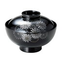 吸物椀 沈金和菊彫 黒 漆塗り