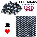 BohemianS (ボヘミアンズ) バンダナBOGEY STAR(ボギースター)ボヘミアンズ おばけのボギーオリジナルデザイン柄 オリジナルのガーゼ素材 メン...