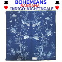 ネコポス便（メール便）発送できます！BohemianS (ボヘミアンズ)　バンダナINDIGO　インディゴプリント　ナイチンゲールメンズ、レディース問わず使って頂けます！日本製