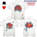 Bohemians (ボヘミアンズ)半袖Tシャツ GARDEN 花柄ガーデン柄をパッチワークしています！オリジナル素材ですボヘミアンズらしいデザインです日本製