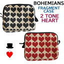 ネコポス便（メール便）発送できます！BohemianS (ボヘミアンズ)　フラグメントケース　ポーチ2TONE　HEART（ツートーンハート）　ボヘミアンズ　ハートシリーズ　ハート柄メンズ、レディース問わず使って頂けます！日本製