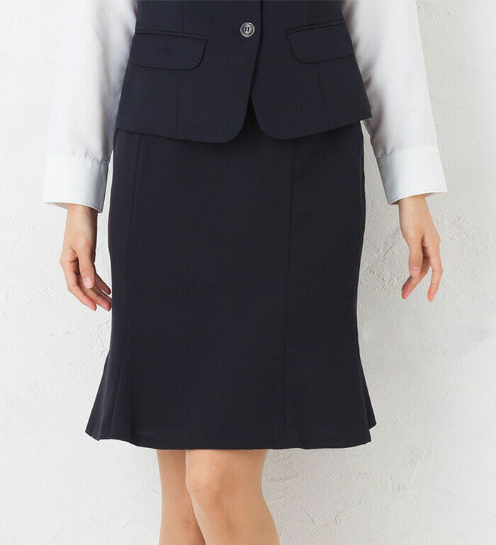女性の悩みを解決!機能満載のマーメイドラインスカート 事務服 オフィス制服 ひざ丈 きれいめ