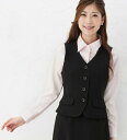 Tio Tio 抗菌 消臭の清潔加工!スクエアドットベスト 事務服 企業制服 オフィスユニフォーム リクルートスーツ 通勤 入学式 卒業式にもおすすめ!