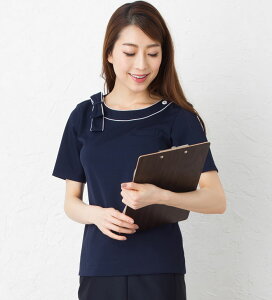 リボン付半袖カットソー レディース 春夏 事務服 オフィス制服 SunpexIst GROW