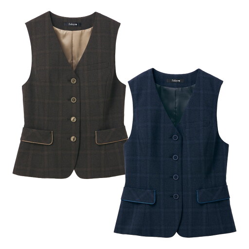 ベスト チェック レディース 事務服 オフィス 制服 春 夏 秋 冬 春夏 秋冬 ストレッチ エコ素材 2024AW ベスト チェック レディース 事務服 オフィス 制服 春 夏 秋 冬 春夏 秋冬 ストレッチ エコ素材 2024AW
