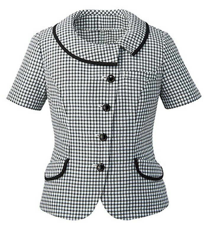 送料無料 点タッチ構造でサラッと快適! モノトーンミニチェックオーバーブラウス レディース 事務服 企業制服 オフィスユニフォーム リクルートスーツ 通勤 入学式 卒業式にもおすすめ! チクマ ALPHA PIER