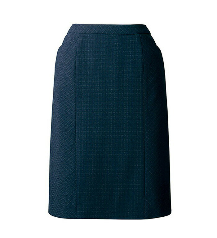 【スーパーSALE価格】送料無料 チェック柄タイトスカート 事務服 オフィス制服 ひざ丈 きれいめ