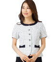 清楚で軽い着心地のチェック柄オーバーブラウス レディース 事務服 オフィス制服 神馬 SELECT STAGE 2018SS