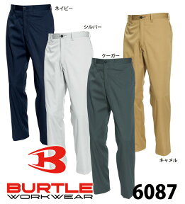 かっこいい作業服 かっこいい作業着 春夏用メンズ バートル BURTLE 6087 ノータックパンツ ズボン
