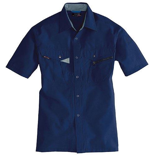 かっこいい作業服 かっこいい作業着・春夏用メンズ バートル BURTLE 7065 半袖シャツ 3L 4L 5L対応 半そで シャツ 襟付きシャツ ワークシャツ...