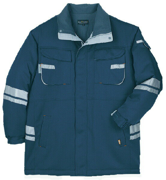 TUN009 反射材付き 防寒 コート 高視認 メンズ 秋 冬 帯電防止 吸汗速乾 反射 運送 清掃 空港 道路 工事 夜間 作業服 作業着 ナイトナイト NI...