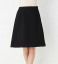【楽天スーパーSALE特別価格】”軽くて涼しい”を実感!!Aラインスカート 事務服 企業制服 オフィスユニフォーム リクルートスーツ 通勤 入学式 卒業式 黒 無地 秋 おしゃれ フォーマル 仕事用 ひざ丈 きれいめ