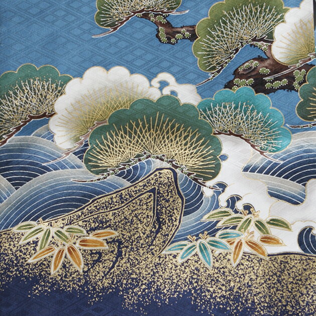 七五三 男の子 5歳 お着付けラクラク！ 753 レンタル 羽織袴 フルセット 七五三 衣装 卒園式 結婚式 男の子 七五三 着物 5歳 七五三レンタル 着物レンタル 753 年中 年少 送料無料 ブルー色 139 【レンタル】 3