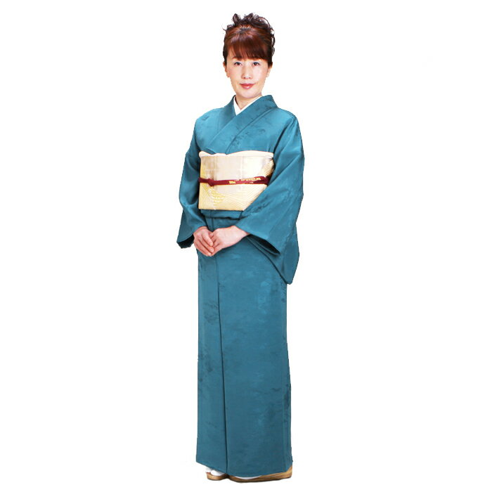 【色無地 レンタル 袷】〔10月～5月向け〕色無地 正絹 一ツ紋 深ブルー 色無地 着物 お茶会 入学式 卒業式 結納 忍ぶ会 お別れ会 七五三 お宮参り 色無地 レンタル 【あす楽対応】【往復送料無料】NT-23【レンタル】