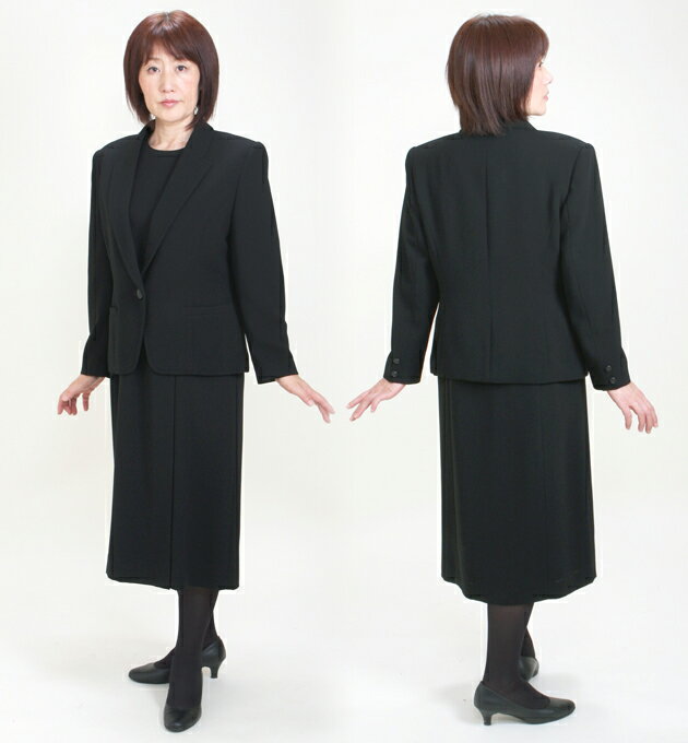 【前開き】喪服 レンタル/ブラックフォーマル ワンピース アンサンブル《授乳》《前開き》《前ファスナー》ブラックフォーマル レンタル【あす楽】【土日発送可】【レディース 女性 喪服 レンタル（10月〜5月向け）【往復送料無料】W-MF-E【fy16REN07】【レンタル】