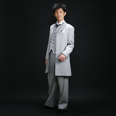 【タキシード】【バリスフェール グレーロングタキシード レンタル】レンタル 新郎 レンタルタキシード 結婚式 スーツ 貸衣装 tuxedo 二次会 NT-022【往復送料無料】【レンタル】 - Image 2