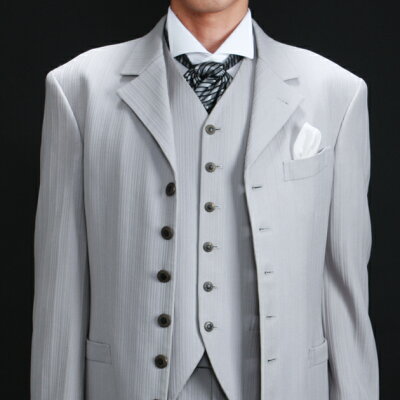 【タキシード】【バリスフェール グレーロングタキシード レンタル】レンタル 新郎 レンタルタキシード 結婚式 スーツ 貸衣装 tuxedo 二次会 NT-022【往復送料無料】【レンタル】 - Image 3