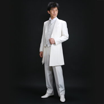【タキシード】【白ロングタキシード レンタル】ホワイト レンタル 新郎 結婚式 スーツ 貸衣装 tuxedo 二次会 NT-026【往復送料無料】【fy16REN07】【レンタル】