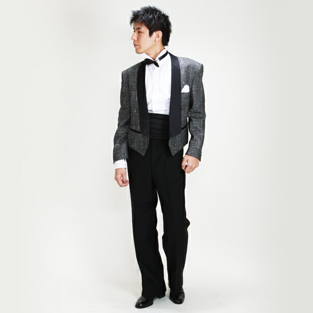 メンズタキシード【スペンサー タキシード レンタル】M・Lサイズ/165cm〜172cm/グレー 結婚式 スーツ パーティー 宴会 二次会 船上パーティ クルージング NT-PT732【往復送料無料】【レンタル】