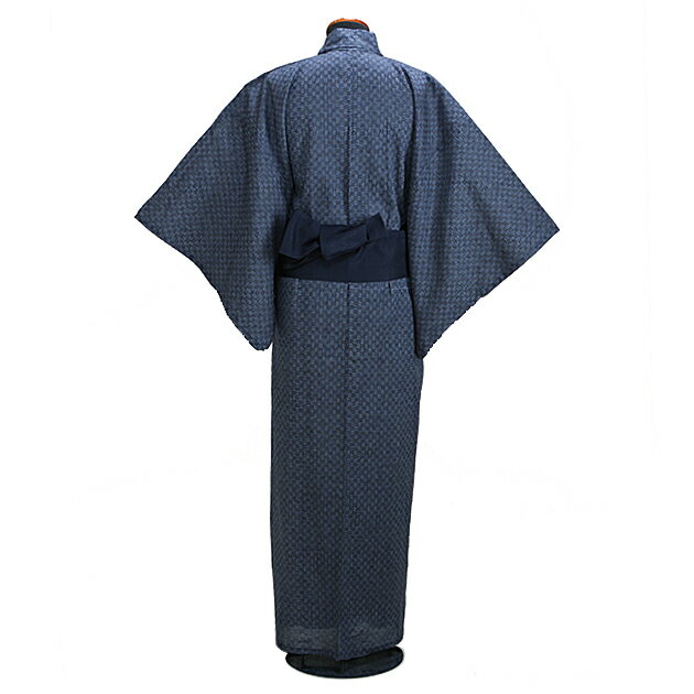 【浴衣 メンズ レンタル】ゆかたレンタル 3点セット☆浴衣・帯・下駄☆NT-my130 紺 格子 浴衣 レンタル メンズ 大きいサイズ 浴衣 男性 ゆかたレンタル レンタル 浴衣 浴衣 セット レンタル【往復送料無料】【レンタル】