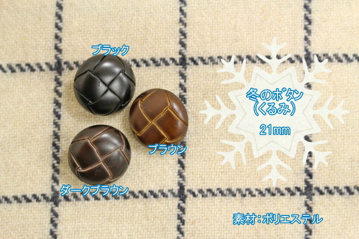 Fruit Button - 『冬のボタン(くるみ)』【21mm】