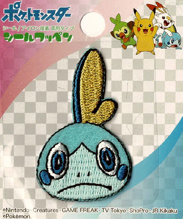 【ポケモン ソード&シールド NEWキャラクターワッペン♪】『メッソン≪フェイスシールワッペン≫』(シール/アイロン接着両用タイプ)