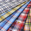 『Colorful Madras Check≪カラフルマドラスチェック≫』先染コットンリネンローンチェック素材：コットン86％ リネン7％ ラミー7％生地幅：約108cm男の子/女の子/キッズ/大人/綿/ウェアー/小物/インテリア/ハンドメイド/手づくり/