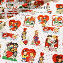 Michael Miller Fabric（マイケルミラーファブリック）Vintage Valentines（ビンテージバレンタイン）『BE MINE≪ビーマイン≫』コットン100％シーチングプリント生地幅：約108cmUSA/キッズ/綿/ウェアー/小物/ハンドメイド/手作り/