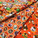 『Halloween World≪ハロウィンワールド≫』≪パーティー&フレーム&パッチ≫コットン100%シーチングプリント素材:コットン100% 生地幅:約10...