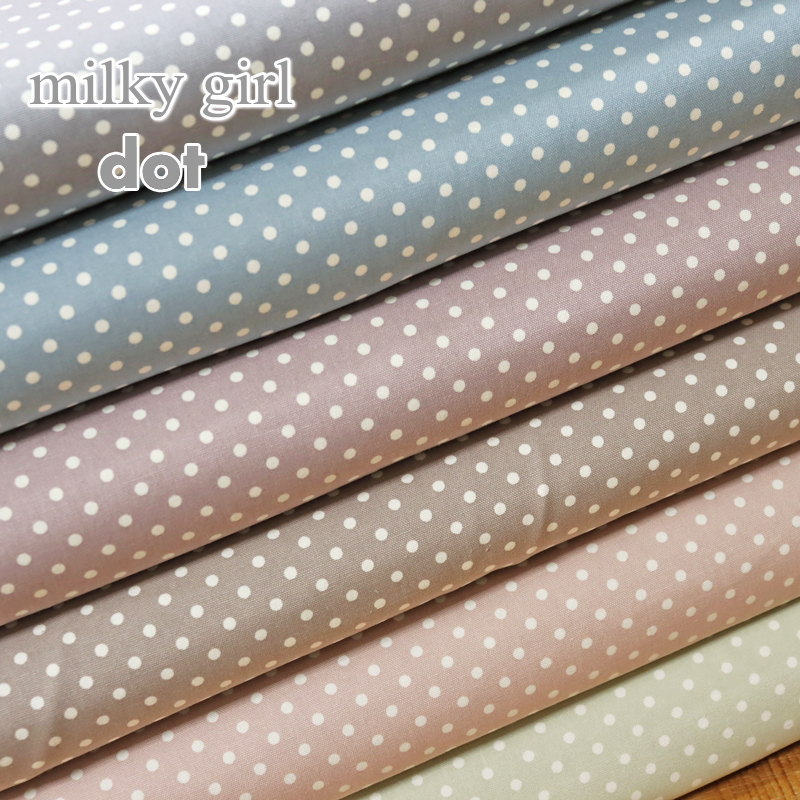 【レシピあります】milky girlシリーズ ミルキーガール≪ドット≫ コットン100％オックスプリントくすみカラー/水玉/入園/入学/通園/通学/女の子/子供/キッズ/ハンドメイド/手づくり/手作り/定番