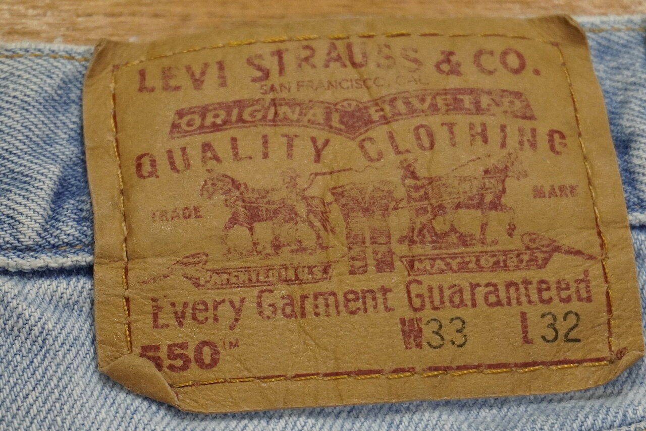 【中古】 リーバイス550 メキシコ製 MADE IN MEXICOサイズ33インチ USED 古着 vintage ジーパン デニム　リラックスフィット ボタン刻印6161999年製