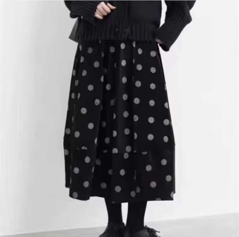 スカート ドット ゆったり 快適 レディース ファッション tbq816