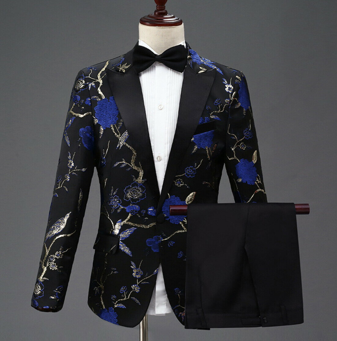 スーツ レトロ ジャカード カジュアル メンズ ファッション tbq631