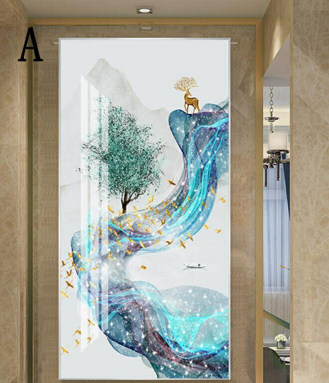 樂天商城 - NEW! 鹿 北欧絵画 アートパネル 装飾画 壁掛け 壁画 インテリア 装飾画 美術品 風景画 風水画 tbq390