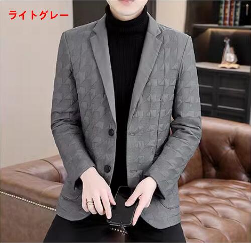 樂天商城 - 人気品中綿 シルク テーラードジャケット メンズ 紳士 細身 スーツジャケット 中厚 秋冬 カジュアル ブレザー/グリーン 4色 tbq965