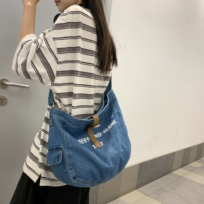 樂天商城 - トートバッグ ショルダーバッグ デニム 大容量 レディース ファッション ibq061