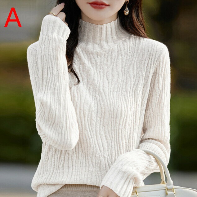 セーター ニット 長袖 薄手 無地 快適 レディース ファッション