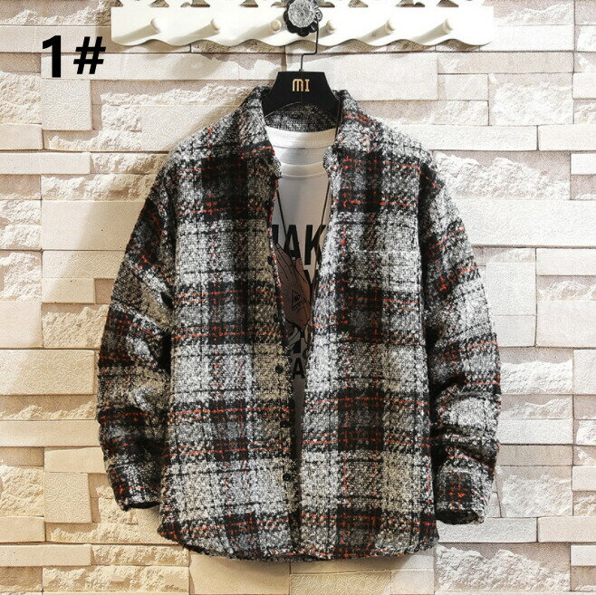 シャツ 長袖 厚手 チェック柄 快適 メンズ ファッション