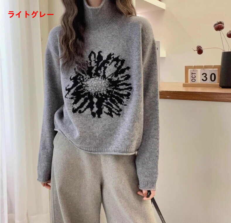 樂天商城 - セーター ニット 長袖 無地 ゆったり 快適 レディース ファッション