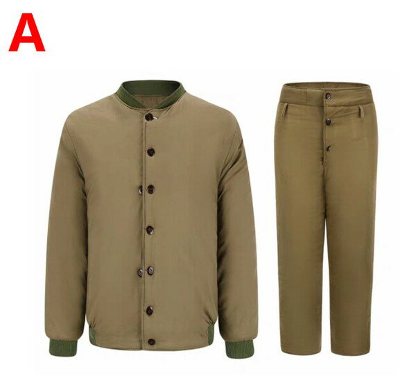樂天商城 - パンツスーツ 2点セット 長袖 厚手 綿入り 冬 労働服 無地 メンズ ファッション