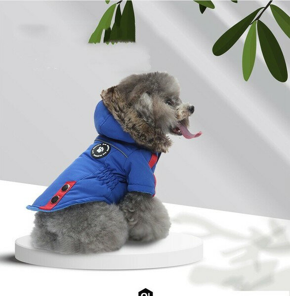 ペット服 犬用 フード付き 冬 裹起毛 ペット用品